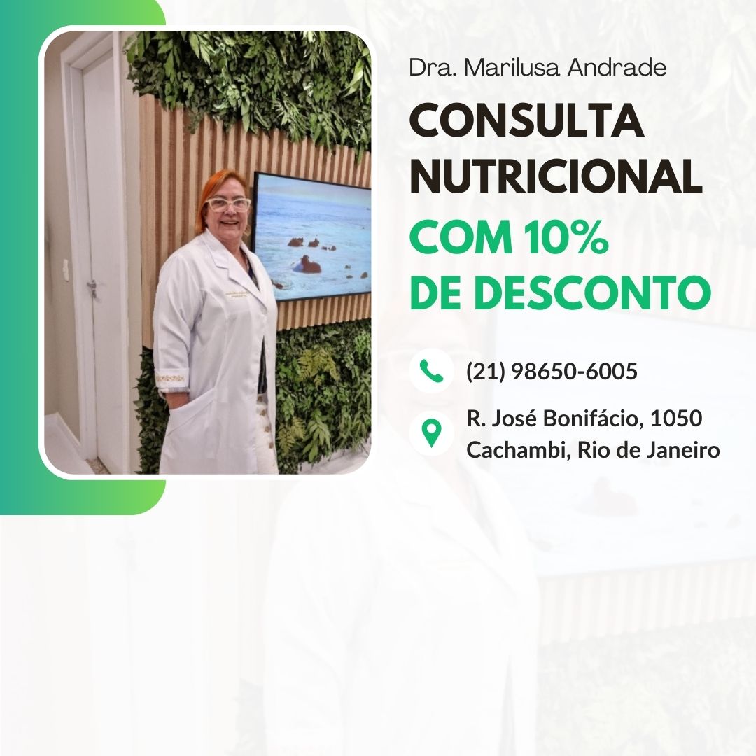 Novo convênio: A nutricionista Marilusa Andrade oferece um desconto de 10% em consulta nutricional para associados ASEAC e seus dependentes