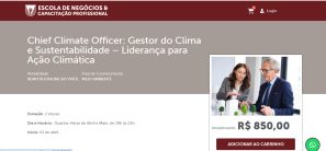 Formação em Governança Climática – Início em 1º de Abril – Desconto para Associados da ASEAC